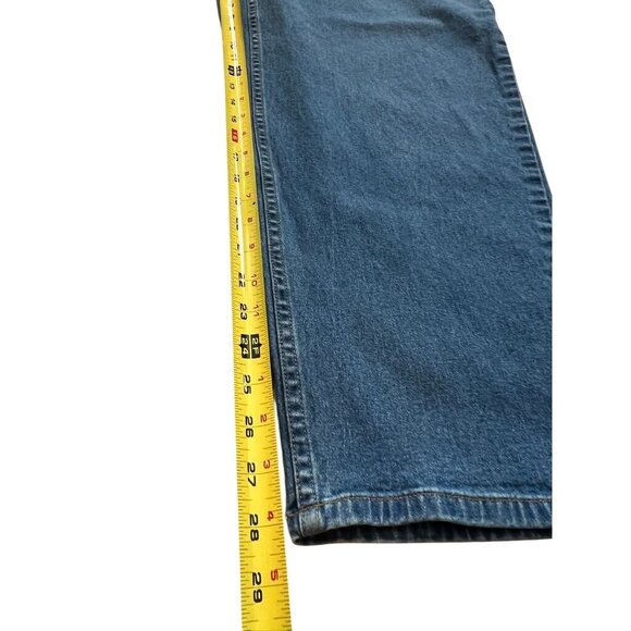 L.L. Bean Woman's Jeans Sz 22 Reg Tapered Leg Blue Denim Cotton & Elastane - Picture 10 of 12